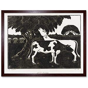 Artery8 Bernard Essers Two Cows Tree Bw Animal Landscape Art Print Framed Poster Wall Decor 12x16 inch Artery8 Bernard Essers Two Cows Tree Bw Animal Landscape Art Print Framed Poster Wall Decor 12x16 inch