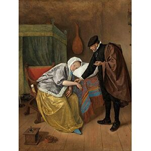 Artery8 Steen The Sick Woman Doctor Painting Unframed Wall Art Print Poster Home Decor Premium Artery8 Steen The Sick Woman Doctor Painting Unframed Wall Art Print Poster Home Decor Premium