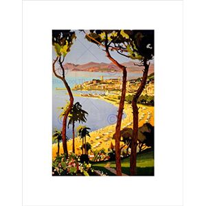 Wee Blue Coo TRAVEL TOURISM CANNES COTE D'AZUR FRANCE BEACH SEA FRAMED ART PRINT B12X10586 Wee Blue Coo TRAVEL TOURISM CANNES COTE D'AZUR FRANCE BEACH SEA FRAMED ART PRINT B12X10586