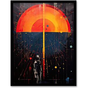 Artery8 Seascape Sunset Abstract Minimalism Oil Painting Orange Blue Geometric Sun Reflecting on Sea Water Artwork Framed Wall Art Print 18X24 Inch Artery8 Seascape Sunset Abstract Minimalism Oil Painting Orange Blue Geometric Sun Reflecting on Sea Water Artwork Framed Wall Art Print 18X24 Inch