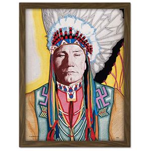 Fine Art Prints Kihn Yellowhead Medicine Man Native American Portrait Large Framed Art Print Poster Wall Decor 18x24 in Fine Art Prints Kihn Yellowhead Medicine Man Native American Portrait Large Framed Art Print Poster Wall Decor 18x24 in