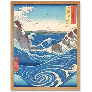 Artery8 Naruto Whirlpool Awa Province Utagawa Hiroshige Japanese Woodblock Art Print Framed Poster Wall Decor 12x16 inch Artery8 Naruto Whirlpool Awa Province Utagawa Hiroshige Japanese Woodblock Art Print Framed Poster Wall Decor 12x16 inch