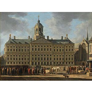 Artery8 Berckheyde Town Hall Dam Square Amsterdam Painting Art Print Canvas Premium Wall Decor Poster Mural Artery8 Berckheyde Town Hall Dam Square Amsterdam Painting Art Print Canvas Premium Wall Decor Poster Mural