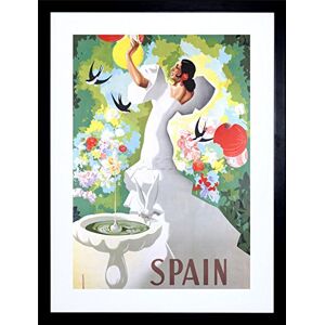 Wee Blue Coo Travel Spain Flamenco Dance Bird Bath Framed Wall Art Print Wee Blue Coo Travel Spain Flamenco Dance Bird Bath Framed Wall Art Print