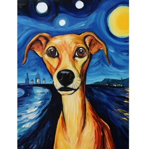 Artery8 Van Goghs Dog Artwork Night Scene Full Moon Blue Brown Yellow Oil Painting Large Wall Art Poster Print Thick Paper 18X24 Inch Artery8 Van Goghs Dog Artwork Night Scene Full Moon Blue Brown Yellow Oil Painting Large Wall Art Poster Print Thick Paper 18X24 Inch