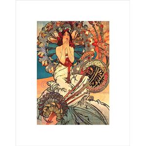 Wee Blue Coo Painting Mucha Nouveau Woman Spring Floral Wall Art Print Wee Blue Coo Painting Mucha Nouveau Woman Spring Floral Wall Art Print