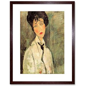 Wee Blue Coo Painting Amedeo Modigliani Woman With Black Tie Framed Wall Art Print Wee Blue Coo Painting Amedeo Modigliani Woman With Black Tie Framed Wall Art Print
