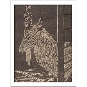 Artery8 Samuel Jessurun Mesquita Markhor Goat Deer Cage Artwork Framed Wall Art Print 18X24 Inch Artery8 Samuel Jessurun Mesquita Markhor Goat Deer Cage Artwork Framed Wall Art Print 18X24 Inch