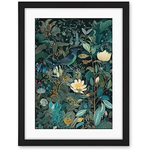 Artery8 Audubon Style Birds in Blooming Wildflower Field Artwork Framed Wall Art Print 18X24 Inch Artery8 Audubon Style Birds in Blooming Wildflower Field Artwork Framed Wall Art Print 18X24 Inch