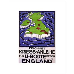 Wee Blue Coo War WWI Germany Uboat Battleship Blockade UK Britain Wall Art Print Wee Blue Coo War WWI Germany Uboat Battleship Blockade UK Britain Wall Art Print