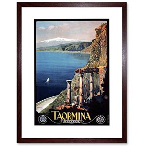 Wee Blue Coo Travel Taormina Sicily Etna Greek Theatre Italy Picture Framed Wall Art Print Wee Blue Coo Travel Taormina Sicily Etna Greek Theatre Italy Picture Framed Wall Art Print
