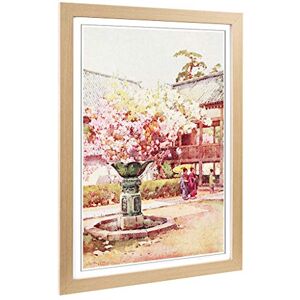Big Box Art Framed Print of Ella Du Cane Japanese Oriental Cherry Blossom at Chion-in Temple Design Wall Art Picture Home Decor for Living Room, Bedroom, Oak, A2 / 24.5x18 Inch / 62x45cm Big Box Art Framed Print of Ella Du Cane Japanese Oriental Cherry Blossom at Chion-in Temple Design Wall Art Picture Home Decor for Living Room, Bedroom, Oak, A2 / 24.5x18 Inch / 62x45cm