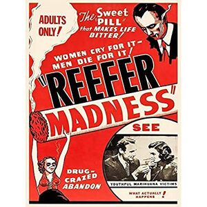 Wee Blue Coo Reefer Madness Movie Advert Large Art Print Poster Wall Decor 18x24 inch Wee Blue Coo Reefer Madness Movie Advert Large Art Print Poster Wall Decor 18x24 inch