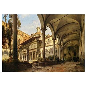 Wee Blue Coo Painting Interior Study Graeb Santa Croce Church Florence Wall Art Print Wee Blue Coo Painting Interior Study Graeb Santa Croce Church Florence Wall Art Print