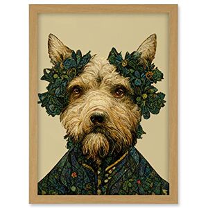 Doppelganger33 LTD Cute Fun Westie Dog Vintage William Morris Style Artwork Framed A3 Wall Art Print Doppelganger33 LTD Cute Fun Westie Dog Vintage William Morris Style Artwork Framed A3 Wall Art Print