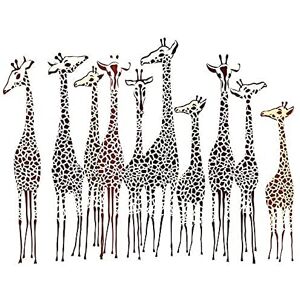 Wee Blue Coo Dt Illustration Group Of Giraffes Art Large Art Print Poster Wall Decor 18x24 inch Wee Blue Coo Dt Illustration Group Of Giraffes Art Large Art Print Poster Wall Decor 18x24 inch