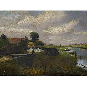 Artery8 Imitator Of John Constable River View Painting Art Print Canvas Premium Wall Decor Poster Mural Artery8 Imitator Of John Constable River View Painting Art Print Canvas Premium Wall Decor Poster Mural