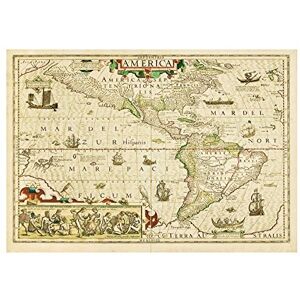 Wee Blue Coo Map Antique America South North USA History Vintage Wall Art Print Wee Blue Coo Map Antique America South North USA History Vintage Wall Art Print