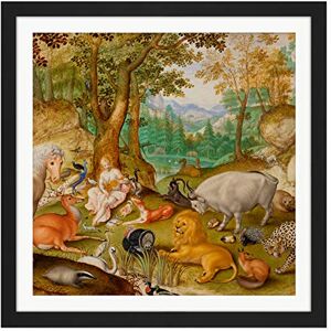 Fine Art Prints Jacob Hoefnagel Orpheus Charming The Animals Cropped Square Wooden Framed Wall Art Print Picture 16X16 Inch Fine Art Prints Jacob Hoefnagel Orpheus Charming The Animals Cropped Square Wooden Framed Wall Art Print Picture 16X16 Inch
