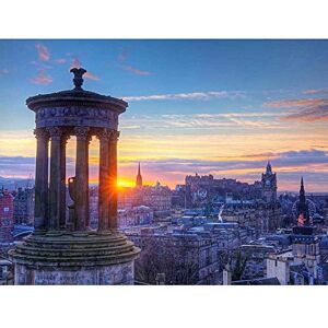 Wee Blue Coo Dt Calton Hill Edinburgh Sunset Art Print Poster Wall Decor 12X16 Inch Wee Blue Coo Dt Calton Hill Edinburgh Sunset Art Print Poster Wall Decor 12X16 Inch