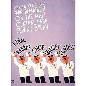 Wee Blue Coo Barber Shop Quartet Central Park New York Unframed Wall Art Print Poster Home Decor Premium Wee Blue Coo Barber Shop Quartet Central Park New York Unframed Wall Art Print Poster Home Decor Premium