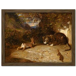Artery8 Alexandre Gabriel Decamps Cat Weasel Rabbit 1836 Painting Artwork Framed Wall Art Print 18X24 Inch Artery8 Alexandre Gabriel Decamps Cat Weasel Rabbit 1836 Painting Artwork Framed Wall Art Print 18X24 Inch