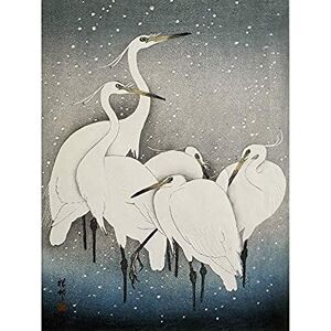 Artery8 Ohara Koson Group Of Egrets Japanese Painting Unframed Wall Art Print Poster Home Decor Premium Artery8 Ohara Koson Group Of Egrets Japanese Painting Unframed Wall Art Print Poster Home Decor Premium