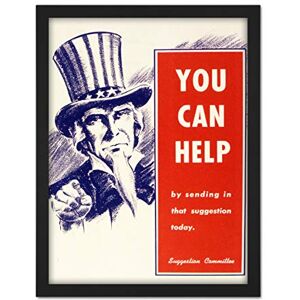 Fine Art Prints War WWII USA Uncle Sam Help With Ideas Advert Artwork Framed Wall Art Print 18X24 Inch Fine Art Prints War WWII USA Uncle Sam Help With Ideas Advert Artwork Framed Wall Art Print 18X24 Inch