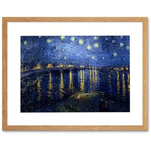 Wee Blue Coo Van Gogh Starry Night 1888 Painting Art Print Wood Frame Picture F12X1626 Wee Blue Coo Van Gogh Starry Night 1888 Painting Art Print Wood Frame Picture F12X1626