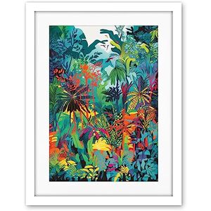 Artery8 Rainforest Landscape Vibrant Multicoloured Nature Artwork Framed Wall Art Print 18X24 Inch Artery8 Rainforest Landscape Vibrant Multicoloured Nature Artwork Framed Wall Art Print 18X24 Inch