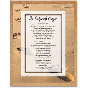 Artery8 Jesus Lord Footprints In The Sand Poem Inspirational Art Print Framed Poster Wall Decor 12x16 inch Artery8 Jesus Lord Footprints In The Sand Poem Inspirational Art Print Framed Poster Wall Decor 12x16 inch