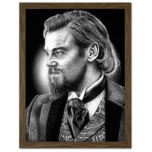 Fine Art Prints Calvin Candie Django Unchained Leo DiCaprio Wayne Maguire Artwork Framed Wall Art Print 18X24 Inch Fine Art Prints Calvin Candie Django Unchained Leo DiCaprio Wayne Maguire Artwork Framed Wall Art Print 18X24 Inch
