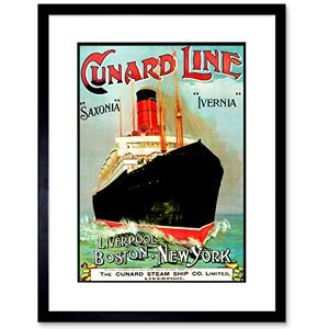 Wee Blue Coo TRAVEL LIVERPOOL NEW YORK LINE OCEAN LINER SHIP UK FRAMED ART PRINT B12X3388 Wee Blue Coo TRAVEL LIVERPOOL NEW YORK LINE OCEAN LINER SHIP UK FRAMED ART PRINT B12X3388