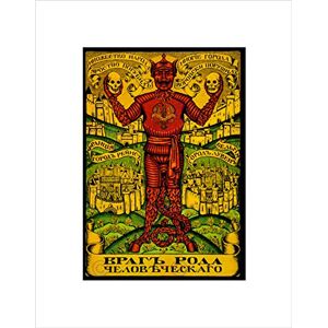 Wee Blue Coo Draw Caricature Wilhelm Kaiser War WWI Russia Devil Wall Art Print Wee Blue Coo Draw Caricature Wilhelm Kaiser War WWI Russia Devil Wall Art Print