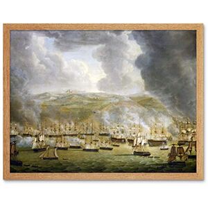 Artery8 Attack Anglo Dutch Ships Algiers 1816 Painting Art Print Framed Poster Wall Decor 12x16 inch Artery8 Attack Anglo Dutch Ships Algiers 1816 Painting Art Print Framed Poster Wall Decor 12x16 inch