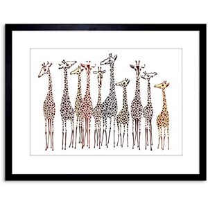 Wee Blue Coo Dt Group Of Giraffes Photo Framed Wall Art Print Wee Blue Coo Dt Group Of Giraffes Photo Framed Wall Art Print
