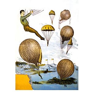 Wee Blue Coo Drawing Hot Air Balloon Flight Strange Framed Art Print Picture F12X766 Wee Blue Coo Drawing Hot Air Balloon Flight Strange Framed Art Print Picture F12X766