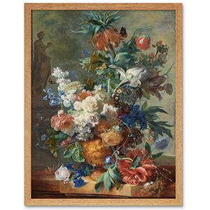 Artery8 Jan Van Huysum Still Life With Flowers Painting Art Print Framed Poster Wall Decor 12x16 inch Artery8 Jan Van Huysum Still Life With Flowers Painting Art Print Framed Poster Wall Decor 12x16 inch