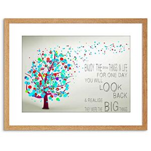 Wee Blue Coo Enjoy Little Things Life Bubble Tree Quote Framed Wall Art Print Wee Blue Coo Enjoy Little Things Life Bubble Tree Quote Framed Wall Art Print