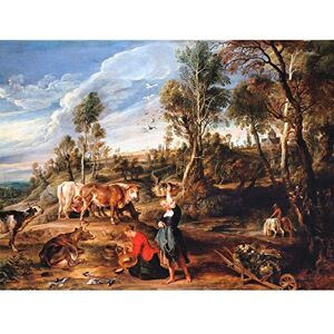 Fine Art Prints Rubens Milkmaids The Farm At Laken, großer Kunstdruck auf Leinwand, Premium-Poster Fine Art Prints Rubens Milkmaids The Farm At Laken, großer Kunstdruck auf Leinwand, Premium-Poster