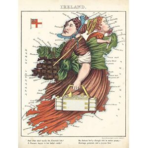Fine Art Prints Lancaster 1869 Pictorial Map Ireland Peasant Women Extra Large XL Wall Art Poster Print Fine Art Prints Lancaster 1869 Pictorial Map Ireland Peasant Women Extra Large XL Wall Art Poster Print
