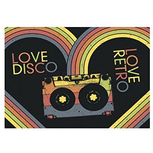 Wee Blue Coo Painting Drawing Seventies Retro Style Tape Music Love Wall Art Print Wee Blue Coo Painting Drawing Seventies Retro Style Tape Music Love Wall Art Print