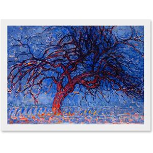 Wee Blue Coo Piet Mondrian 1908 Evening Red Tree Painting Artwork Framed Wall Art Print A4 Wee Blue Coo Piet Mondrian 1908 Evening Red Tree Painting Artwork Framed Wall Art Print A4