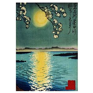 Wee Blue Coo Painting Landscape Abstract Japan Moon Lake Yoshitoshi Wall Art Print Wee Blue Coo Painting Landscape Abstract Japan Moon Lake Yoshitoshi Wall Art Print