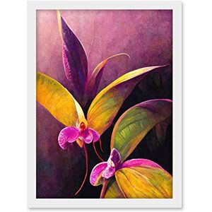 Doppelganger33 LTD Pink Orchid Vibrant Mauve Flowers Painting Artwork Framed A3 Wall Art Print Doppelganger33 LTD Pink Orchid Vibrant Mauve Flowers Painting Artwork Framed A3 Wall Art Print