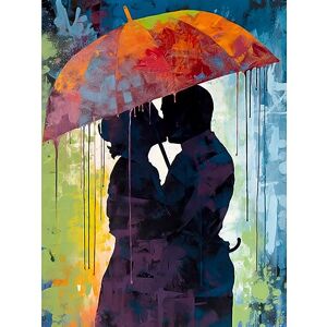 Artery8 Silhouette of a Couple Kissing Under an Umbrella Extra Large XL Wall Art Poster Print Artery8 Silhouette of a Couple Kissing Under an Umbrella Extra Large XL Wall Art Poster Print