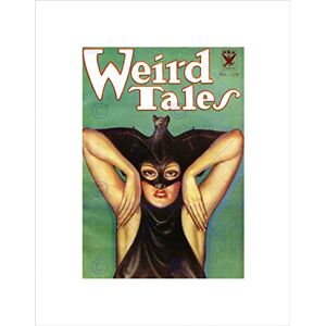 Wee Blue Coo MAGAZINE COVER WEIRD TALES BAT FACE WOMAN BLACK FRAMED ART PRINT B12X6955 Wee Blue Coo MAGAZINE COVER WEIRD TALES BAT FACE WOMAN BLACK FRAMED ART PRINT B12X6955