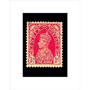 Wee Blue Coo King George Vi Vintage Stamp India Art Picture Wall Art Print Wee Blue Coo King George Vi Vintage Stamp India Art Picture Wall Art Print