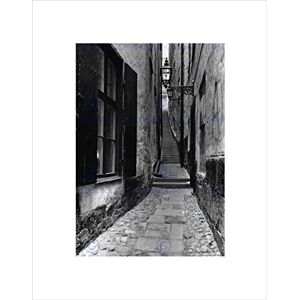 Wee Blue Coo Gamla Stan Stockholm Sweden Stairs Alley Lane Black And White Art Wall Art Print Wee Blue Coo Gamla Stan Stockholm Sweden Stairs Alley Lane Black And White Art Wall Art Print