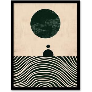 Artery8 Tranquil Green Sea Abstract Calm Bauhaus Design For Living Room Artwork Framed Wall Art Print A4 Artery8 Tranquil Green Sea Abstract Calm Bauhaus Design For Living Room Artwork Framed Wall Art Print A4